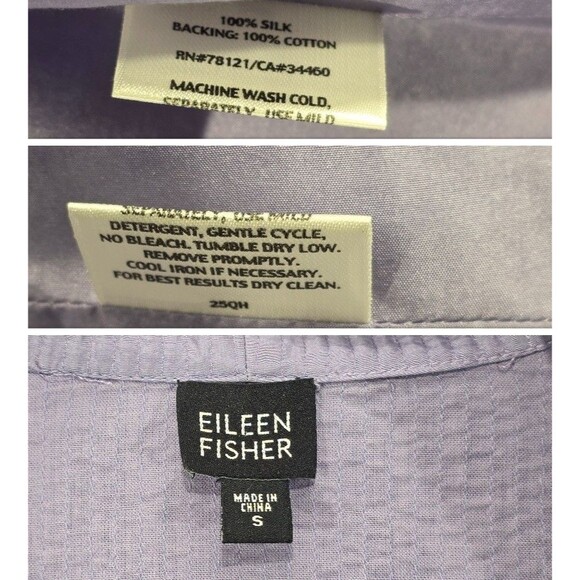 Eileen Fisher Silk Pant Set Kimono Jacket Minimalist Lagenlook 2-Piece Purple S - Picture 4 of 14